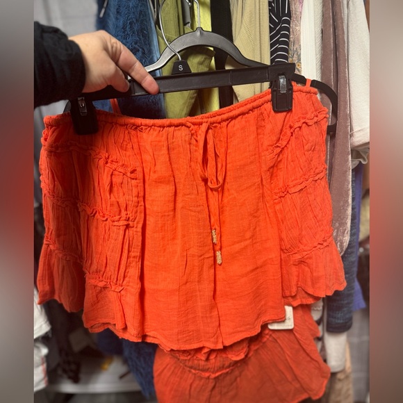 Free People Angelina Short Set in Scarlett Bliss Size Large NWT Retail $79 - Picture 5 of 7